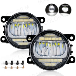2in1 Car LED Fog Light DRL Daytime Running Lamp For Honda Accord CR-V Civic For Toyota Corolla Camry Prius For Nissan Almera 12V