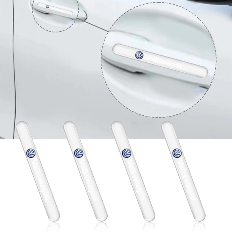 

4PC Transparent Car Door Handle Sticker Decoration Protector Film for VW Scirocco POLO Tiguan Passat B5 B6 B7 Golf EOS GTI