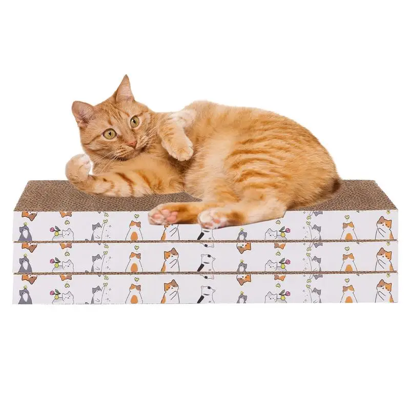 

Cat Scratcher Cardboard Scratcher 3x Corrugated Paper Kitten Anti-Scratch Pet Supplies Toys For Grinding Claw Keep Healthy