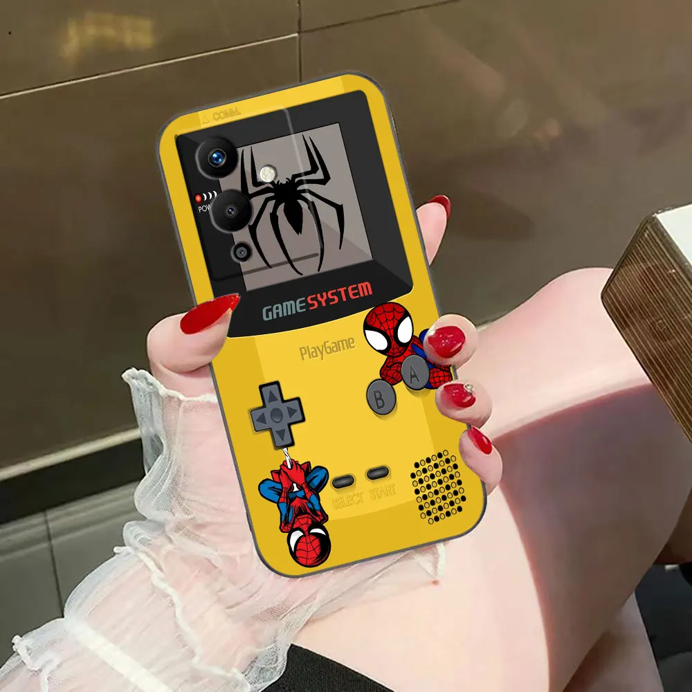 Чехол для телефона Game-Boy Spider Iron Man на заказ для Infinix ПРИМЕЧАНИЕ 10 11 11S 12 GT 20 30 40 50 TECNO POVA NEO 2 4 5 6 Pro, силиконовый чехол