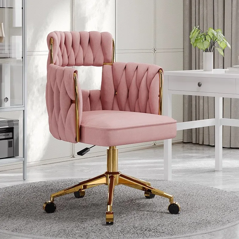 Light luxury computer chair removable cream style household makeup stool sedentary comfortable study chair can lift office chair