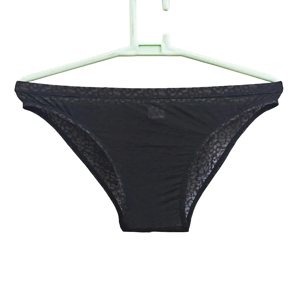 Breathable Transparent Panties Jacquard Underpants Low Waist Briefs Classic Style Underwear Fashion Jacquard Briefs