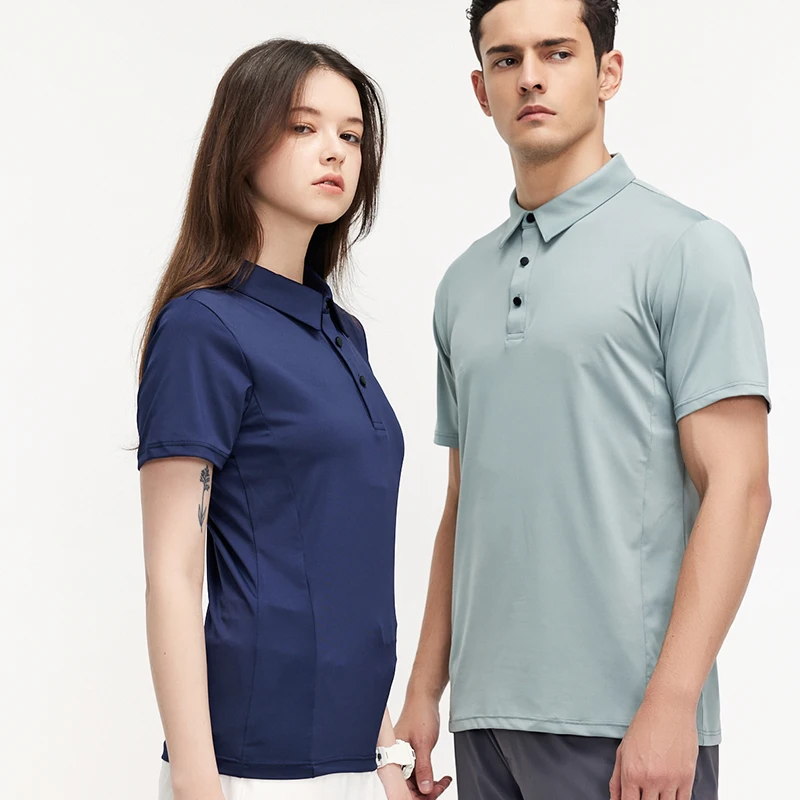 20233 Summer Breathable Anti-Pilling Male Smart Business Polos Couple Global Daily Solid Short Polo Shirts For Men And Women