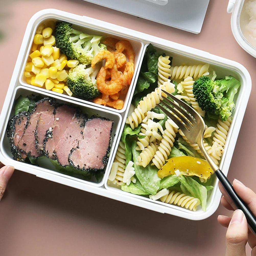

1pc Microwave Heating Lunch Box 1200Ml Large Capacity Portable Food Container Compartment Bpa-Free Plastic Lunchbox For Office