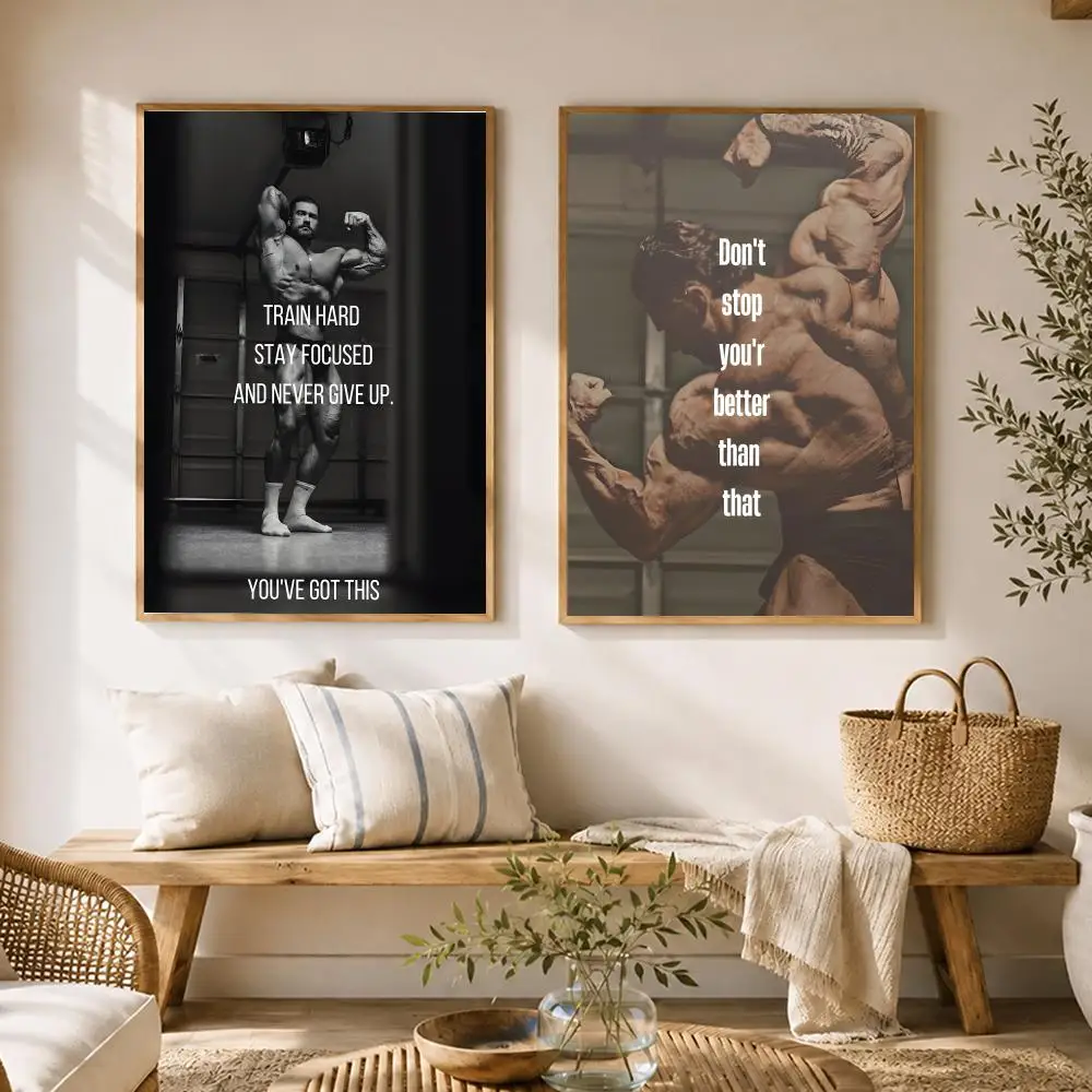 Bodybuilder Chris Bumstead Poster HD poster wall art self-stick no-residue for home cafe office great gift