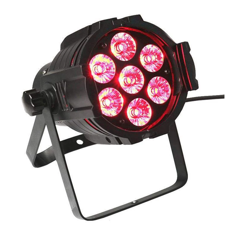 7*10W RGBW 4in1 Indoor Full Color Led Stage Par Light By DMX Control for DJ Club  Disco Party Wedding Event