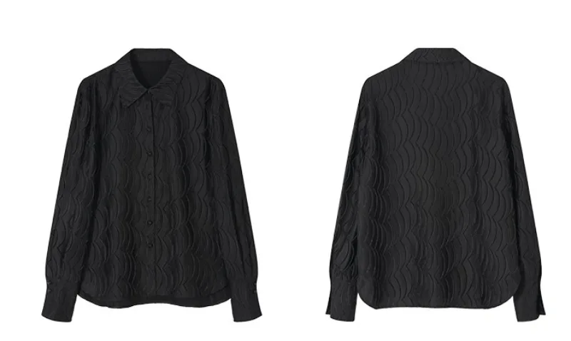 Chemisiers Vintage pour femmes, chemises décontractées rayées, mode ample, vêtements coréens d'été, manches longues, en mousseline de soie, hauts pour femmes