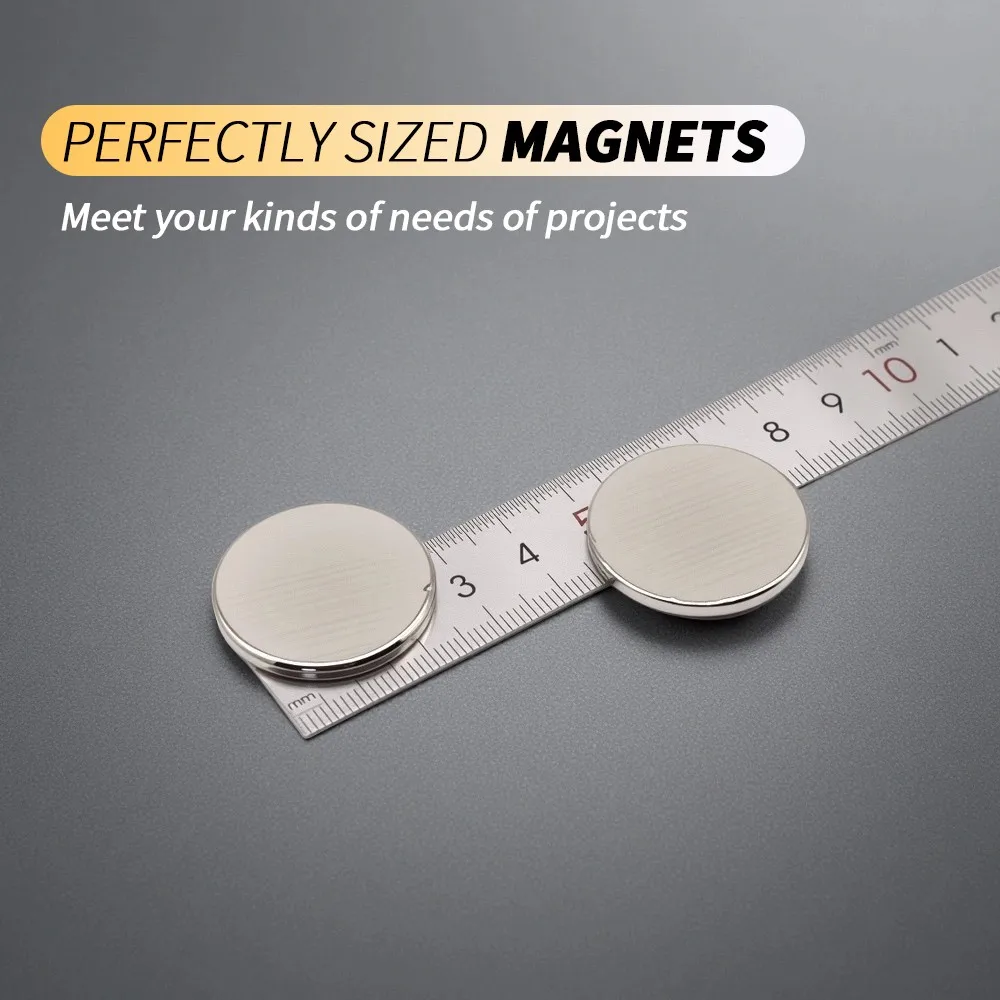 30x3mm Round Neodymium Disc Magnets Strong N35 NdFeB Magnets for Fridge DIY Craft Office & Tool Storage