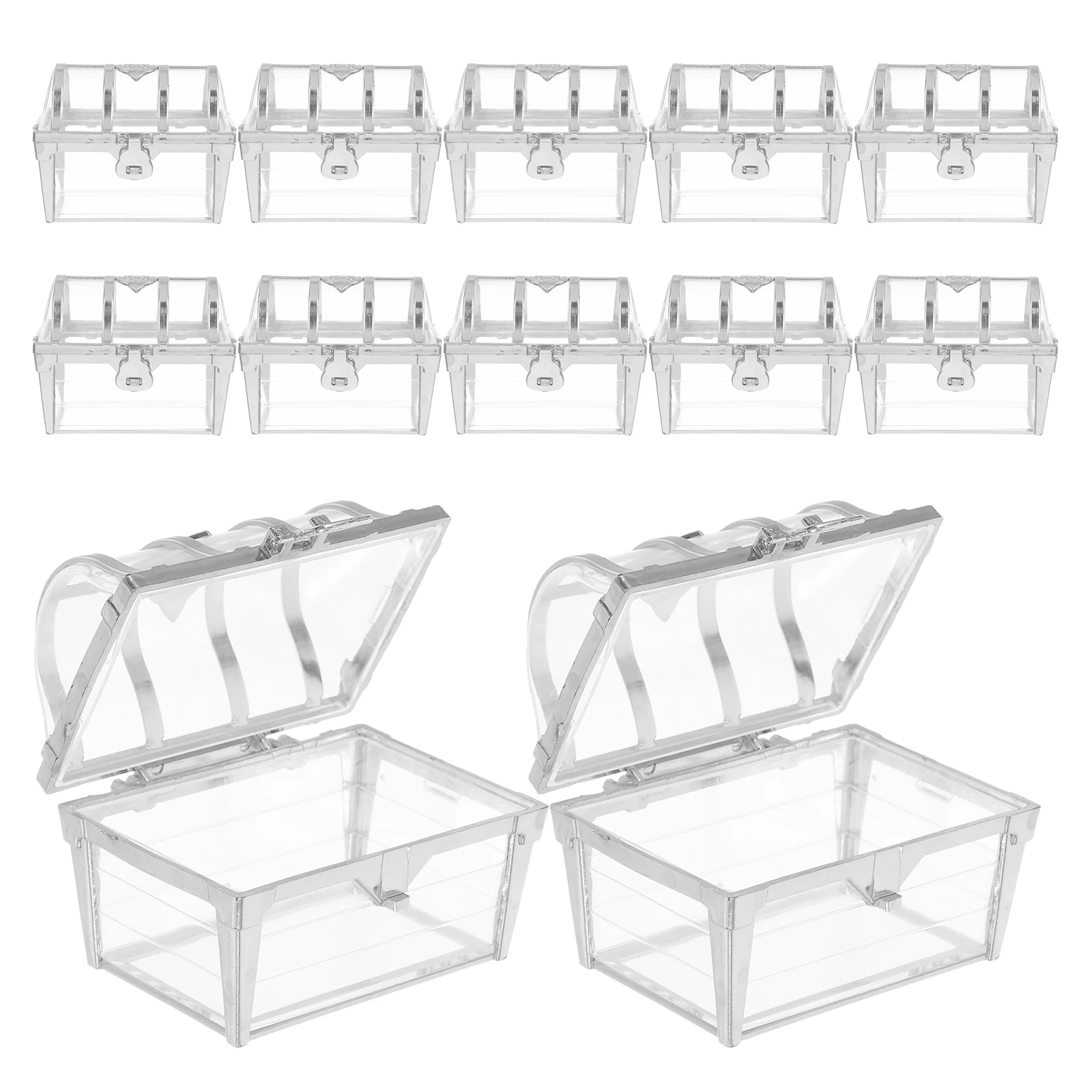 

12 Pcs Pirate Treasure Chest Candy Box Present Boxes for Wedding Silver Supplies
