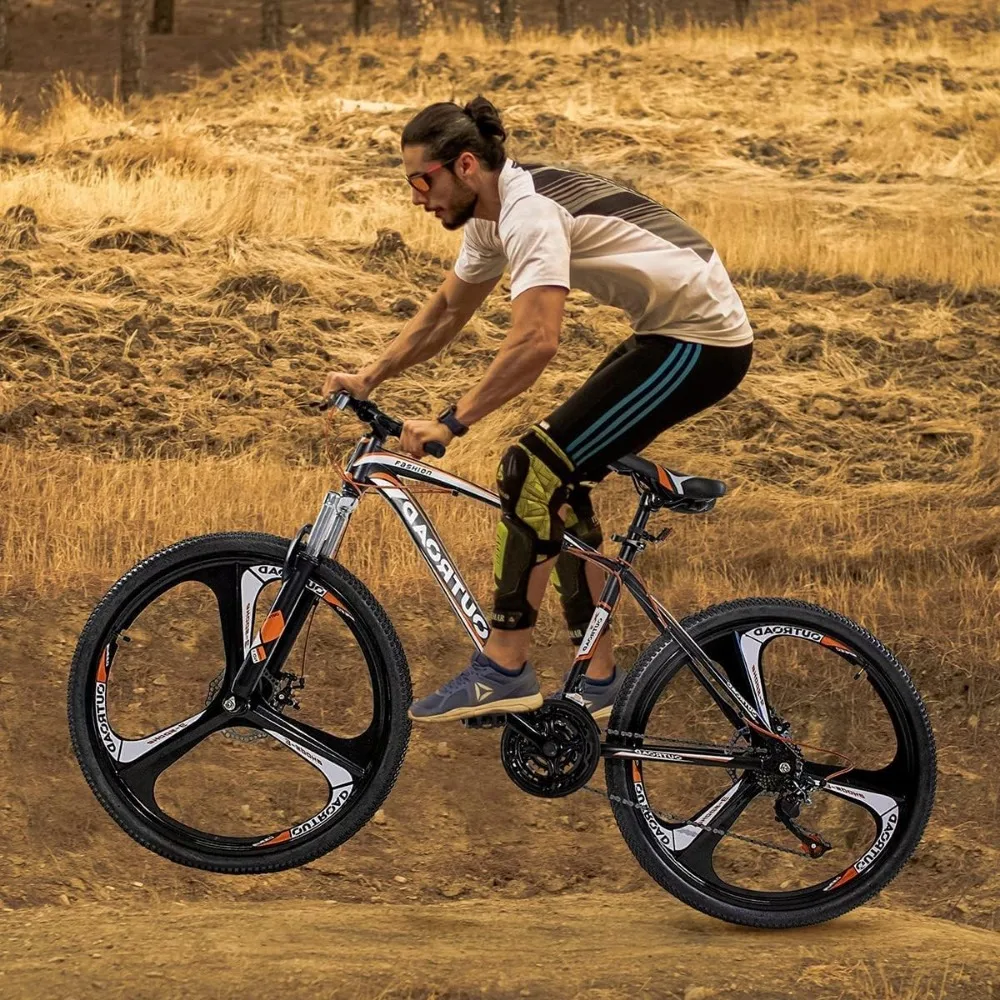 

26-inch Mountain Bike, Aluminum Frame, 21-speed dual disc Brake Bike, Normal Wheel Bike for men and women