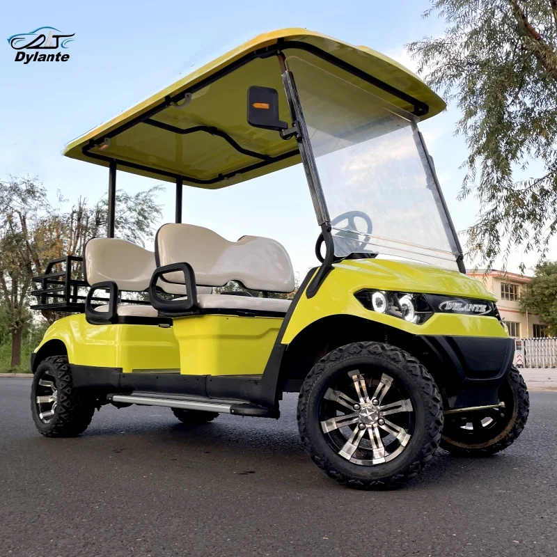 High Quality 4 Seater with Rear Cargo Box Practical 5000W Off-Road Hunting Car 30-50km/h Adult Electric Golf Cart with CE