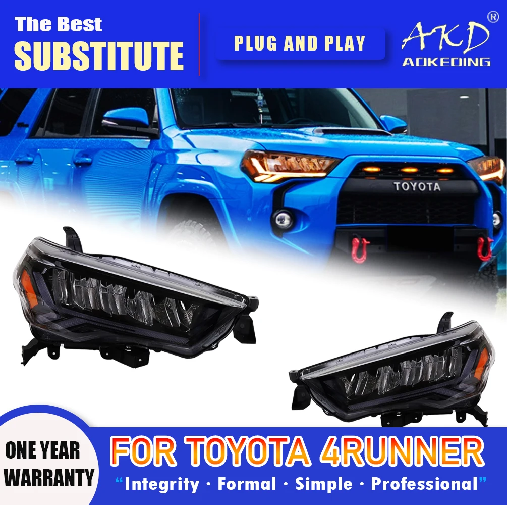 

AKD Head Lamp for Toyota 4Runner LED Headlight 2013-2020 Headlights 4 Runner DRL Turn Signal High Beam Angel Eye Projector Lens