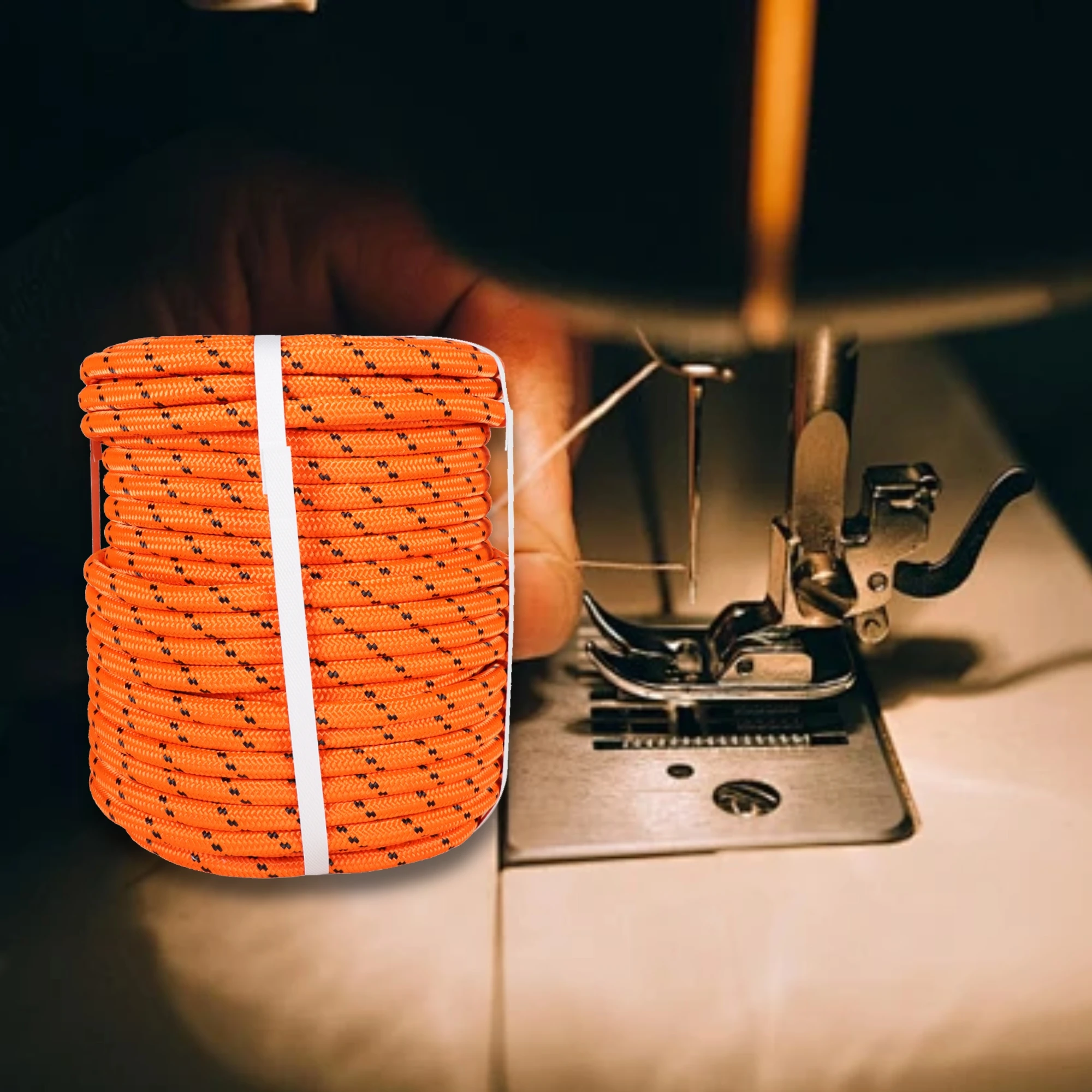 

1/2 Inch Double Braided Polyester Rope 200Ft Orange-Black-for Tree Climbing Rigging, Arborist
