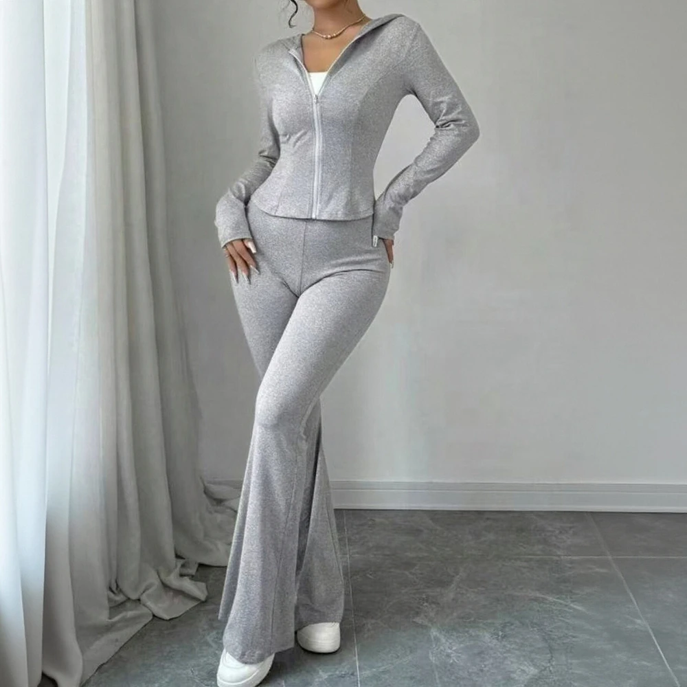 2025年 レディース カジュアル 秋 ジャンプスーツ ラペル 長袖 無地 ジッパー スポーティ レギュラーフィット ジャンプスーツ