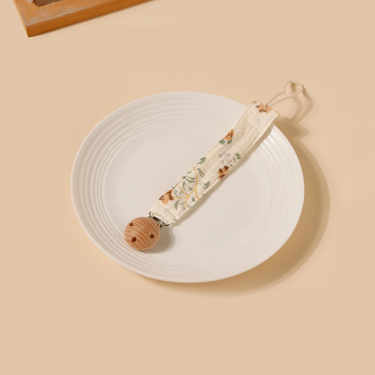 1PcsDouble Schicht Reine Baumwolle Crepe Tuch Nippel Hängen Seil Gedruckt Baumwolle Baby Schnuller Kette Neugeborenen Buche Schnuller Clip Geschenk – Detail 10