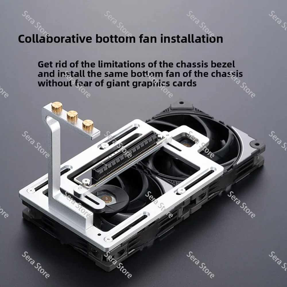 Vertical 90 Degree Mounting Bracket for Graphics Card, PCIE4.0 Extended Line Full Speed Vertical Mounting Bracket Kit