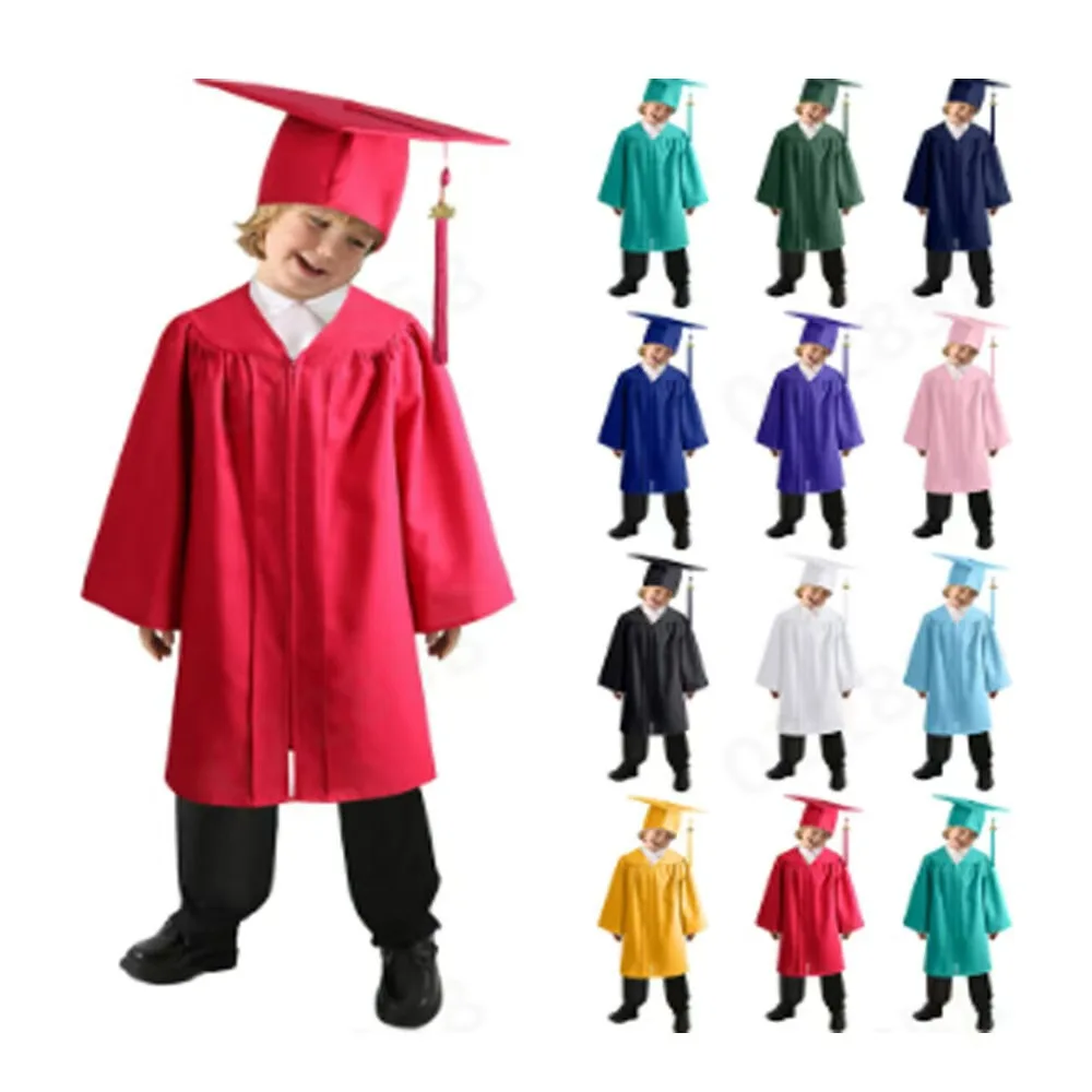 2025 New Children's Doctoral Uniform, Kindergarten Primary School Graduation Dress Graduation Robe