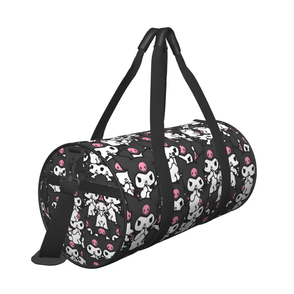 Borsa tote da spiaggia Kuromi personalizzata per borse da viaggio da spiaggia per palestra con grande scomparto da donna