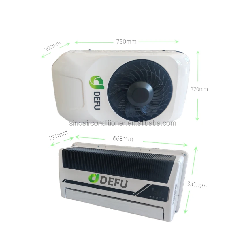 Universal Tractor Cooling Electric AC Parking 24v Dc Conditioning 12 Volt 12v Truck Air Conditioner