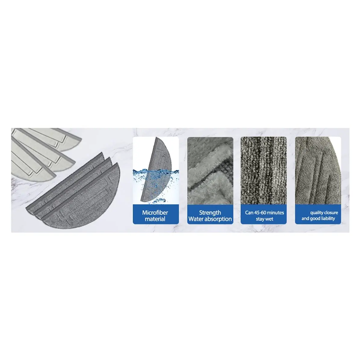 Big Discount 6 Pcs Mop Cloth Pads Replacement for Roborock S8 Pro Ultra Robot Vacuum Reusable Microfiber Dual Sonic Mopping Pad