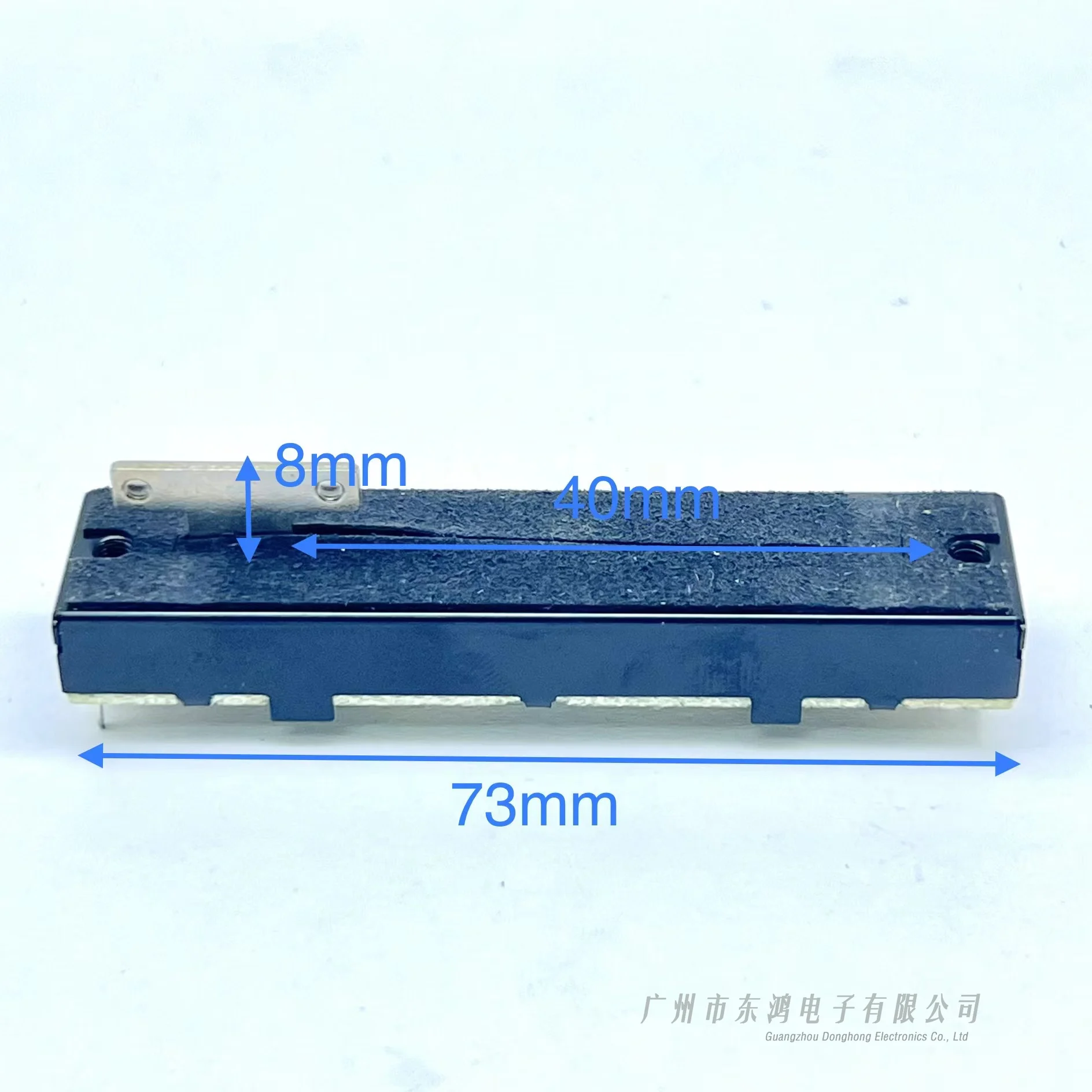 1 PCS Taiwan ALPHA 73MM straight slip belt straight rod potentiometer B10KX2 8MM T axis inner foot dustproof flannel