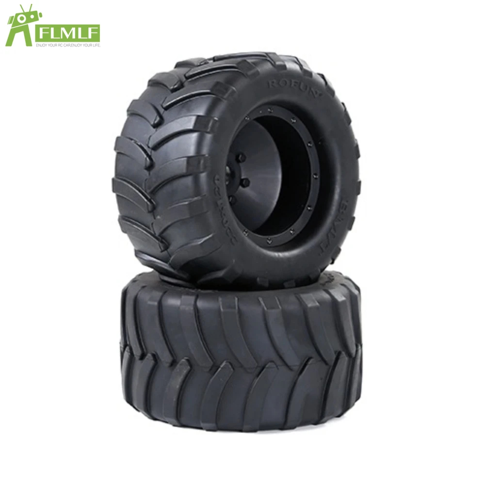 All Terrain Tires 220x120mm 2PC for 1/5 Losi 5ive-t KM X2 ROFUN ROVAN LT WLT V5 X-LT BAJA 5S DTT QL Truck Parts