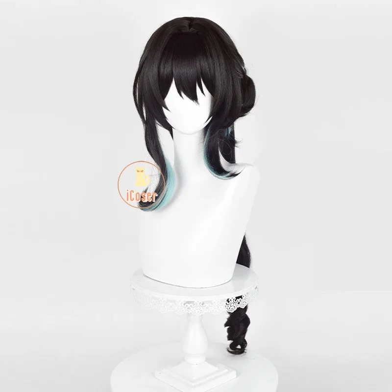 Honkai Star Rail Ruan Mei perruque cheveux longs noirs écolaire génie société fête d'halloween pour les femmes accessoires de Cosplay accessoire