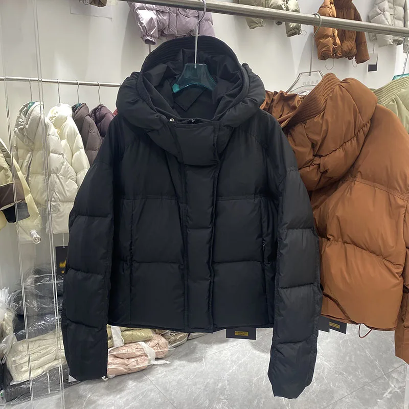 ฤดูหนาวหนาลงเสื้อแจ็คเก็ตผู้หญิงHooded Down Jacket 2025 ใหม่ผู้หญิงลงเสื้อแจ็คเก็ตเป็ดสีขาวลงผู้หญิงเสื้อh574