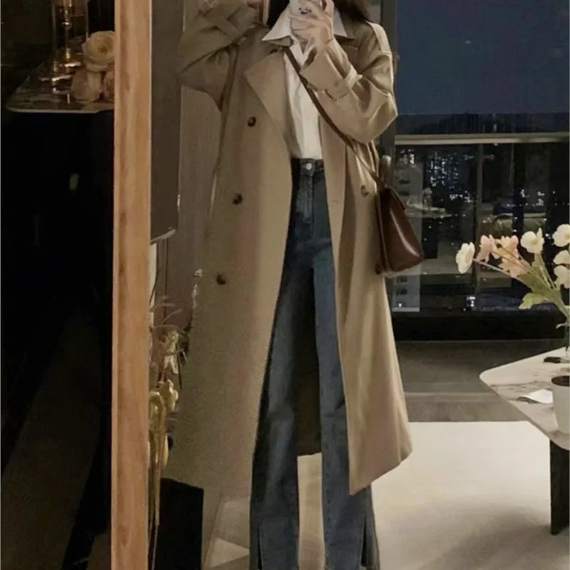 Korean Style Trench Coat Women's Mid-Length Early New Coats