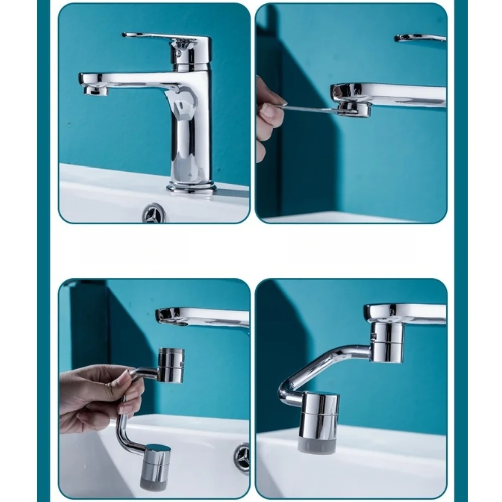 Basin Tap Aerator Dual Mode Water Outlet For Daily Cleaning Easy Installation Faucet Arm Easy Assembly Toolkit