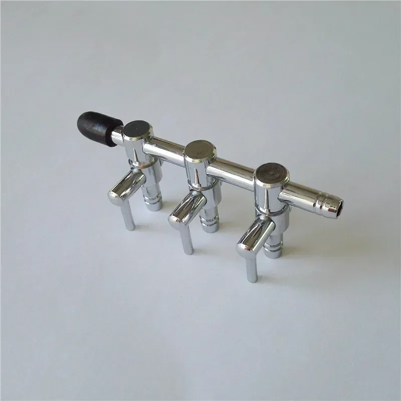 1 2 3 4 5 Way Stainless Steel Aquarium Tank Air Pump Air Flow Splitter Air Flow Tube Pipe Line Control Valve Switch Valve