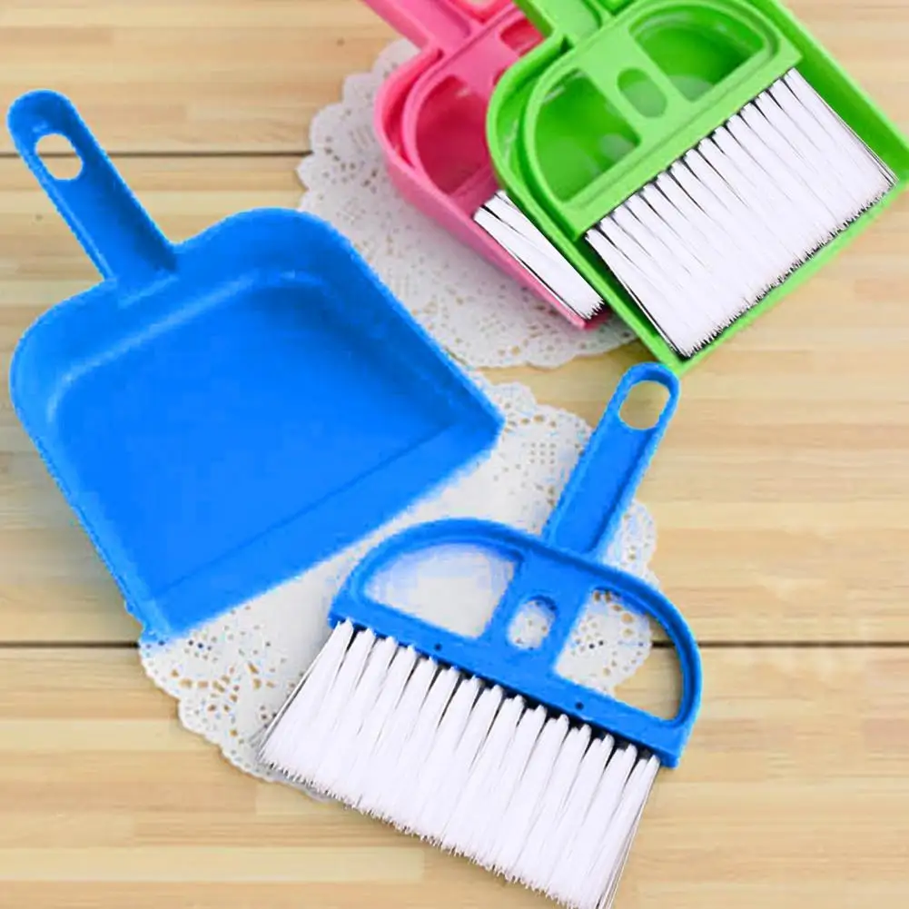 Desk Computer Keyboard Clean Broom Dustpan Mini Portable Hand Brush Cleaning Sweeper Dustpan Keyboard Cleaner