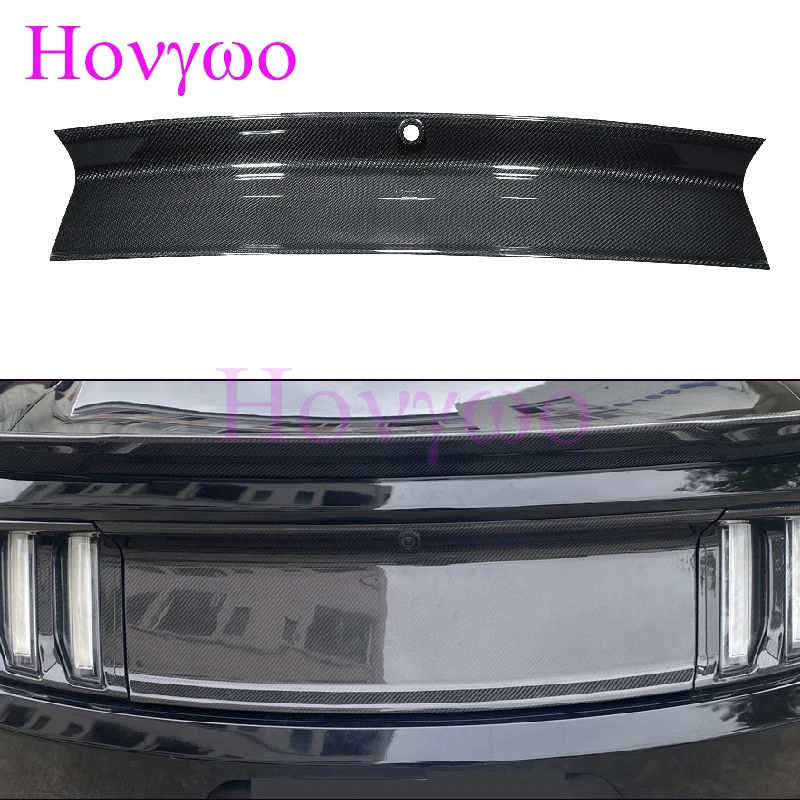 

Накладка на крышку багажника для Ford Mustang 2015-2023 из настоящего карбона, защитная накладка на задний бампер