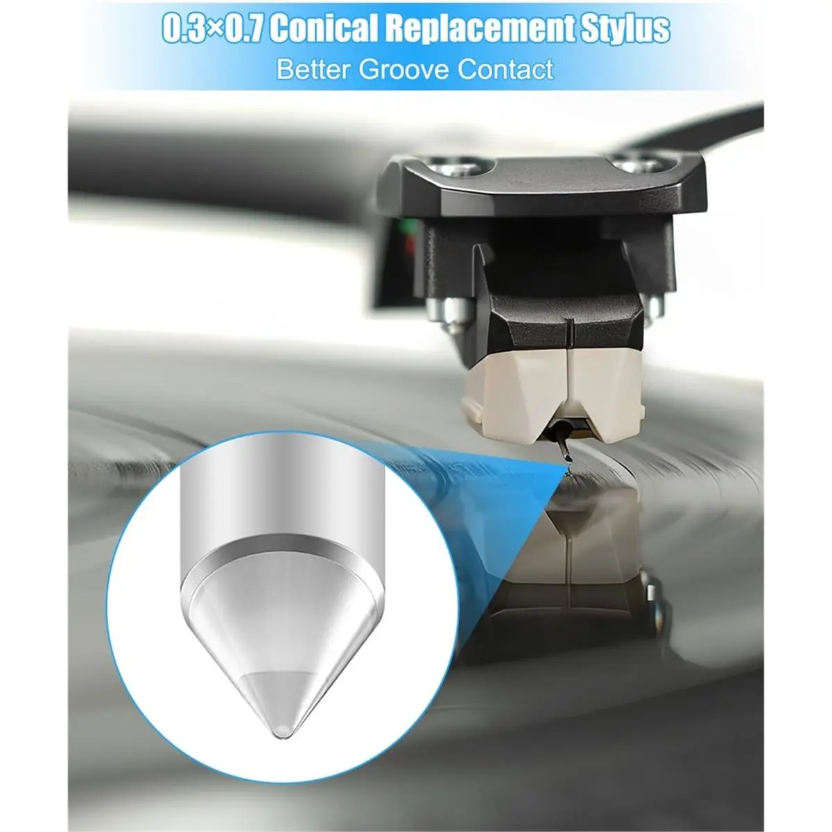 Advanced Elliptical Replacement Stylus for AT-VM95 Series Turntable Cartridges