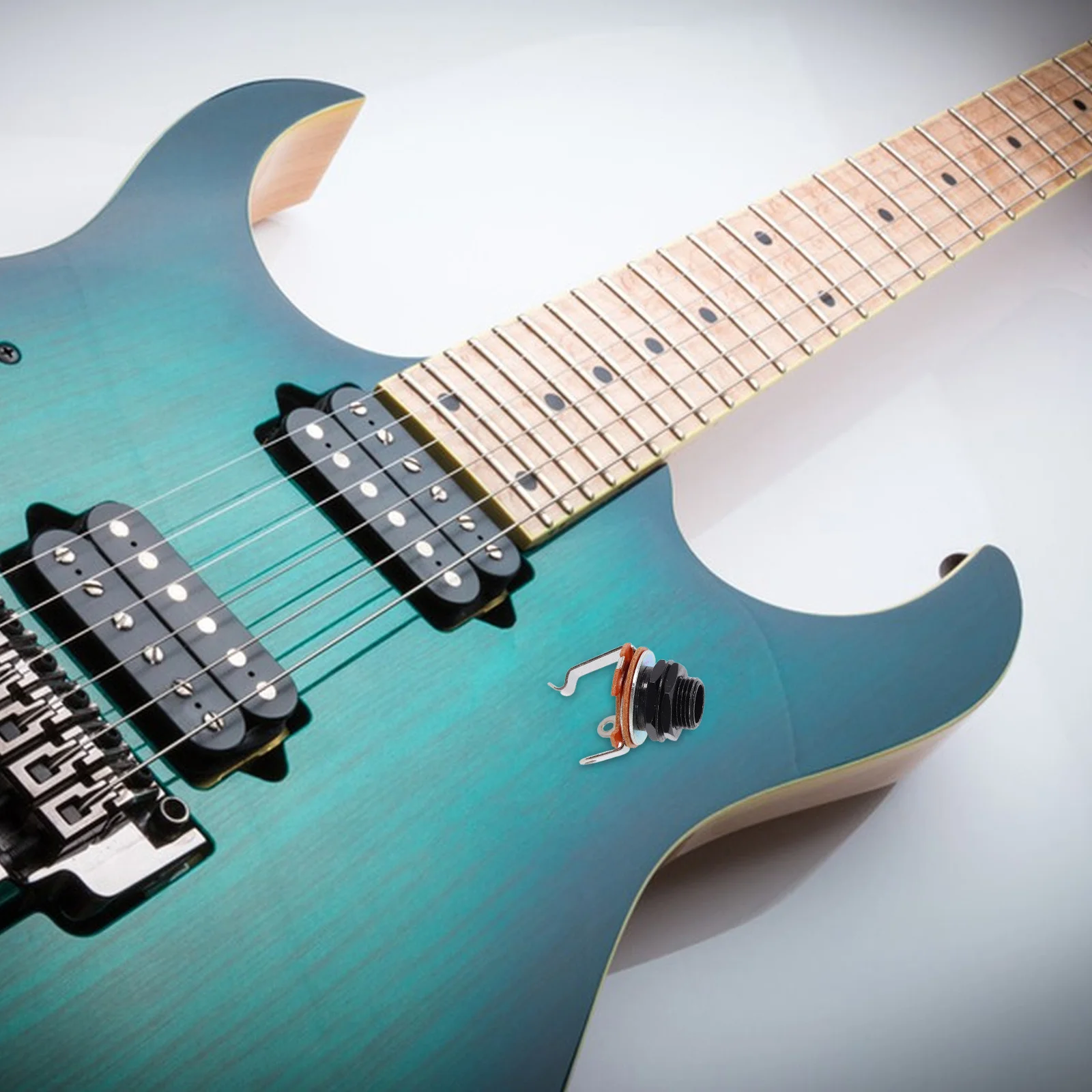 

10Pcs Guitar Jack Socket Connector 1 4 Inch 6.35mm Mono Output Jack Pickup Socket Plug Panel Mount Black Electric Bass Acoustic