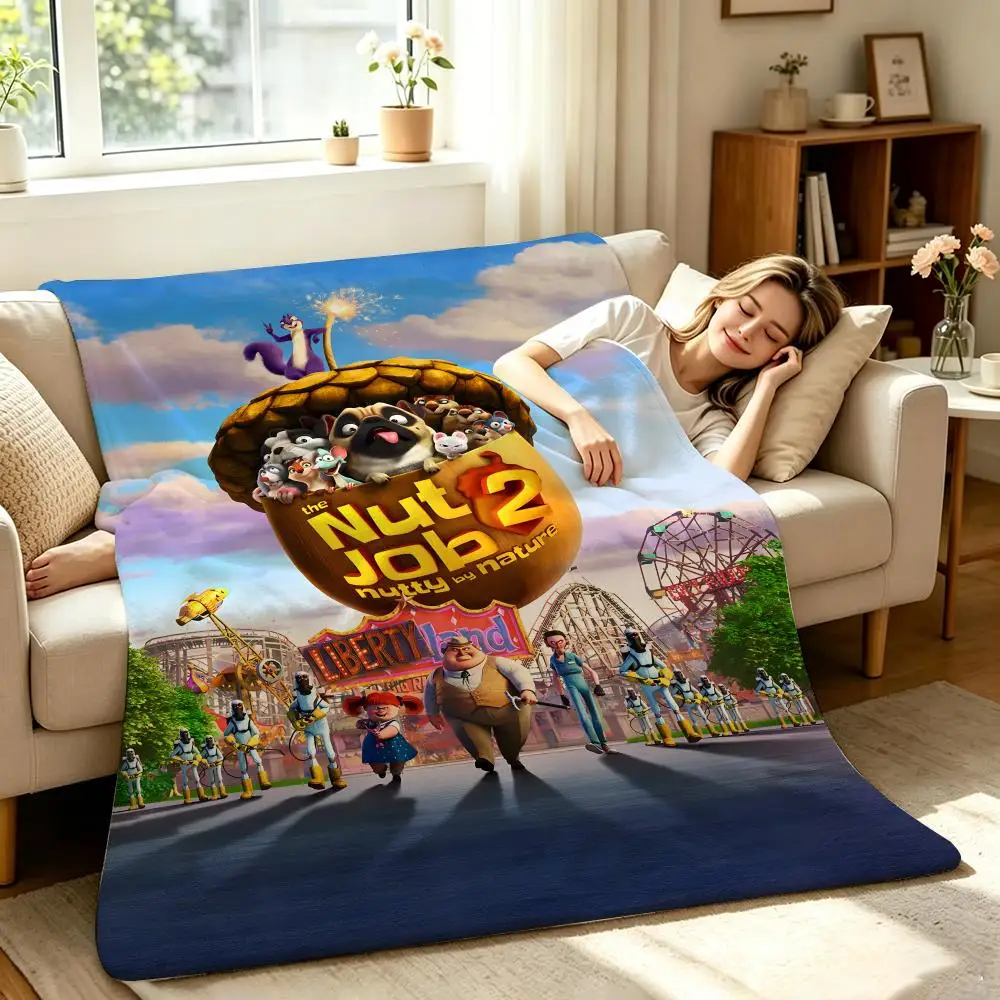 

Movie The Nut J-Job Throw Soft Warm Flannel Throw Blanket, Multi-use for Sofa Bed Office Nap