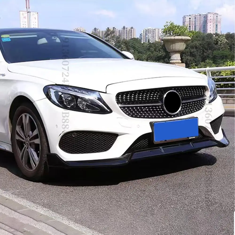 

Suitable for Mercedes Benz C W205 2014-2021 C180 C200 C260 C300 front bumper lip cover grille body parts
