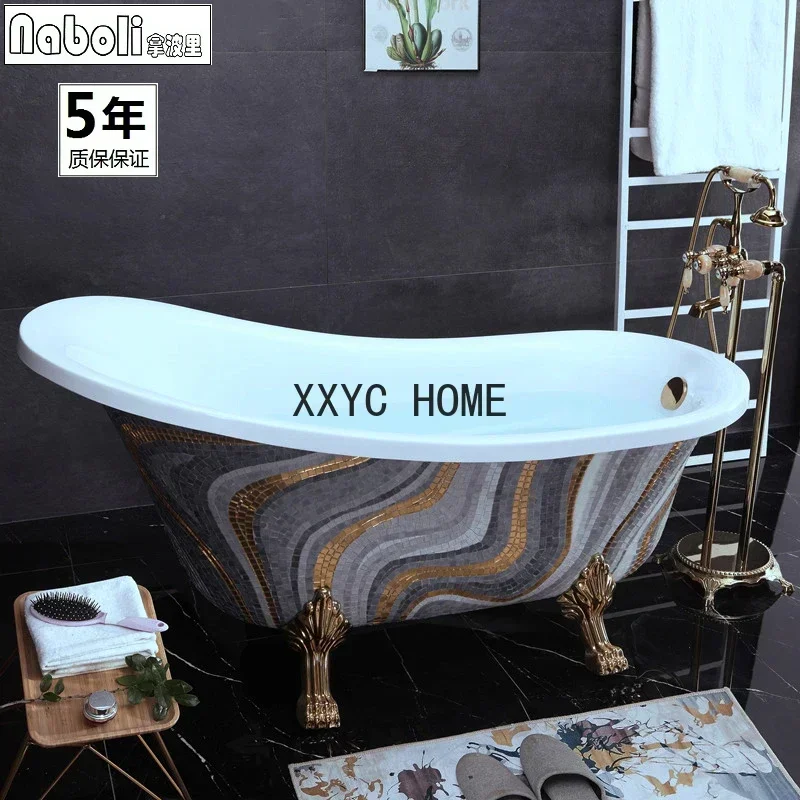 European-Style Independent Acrylic Household Adult Bathtub Small Bathtub