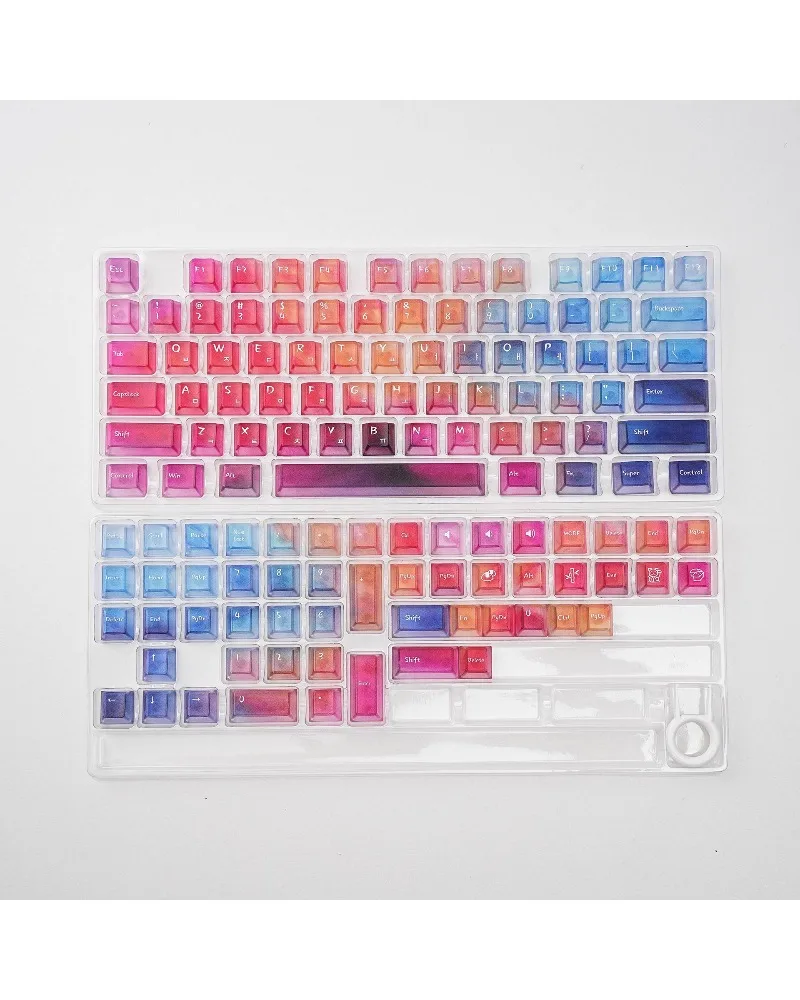 

Korean keycaps Transparent PC Original full set of keycaps for mechanical keyboard Rainy75 magnetic axis