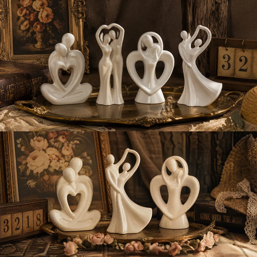 Plaster Mold Food-Grade Abstract Couple Mold Candle Mold Minimalist For Anniversary Gift Resin Crafts Gypsum Ornaments