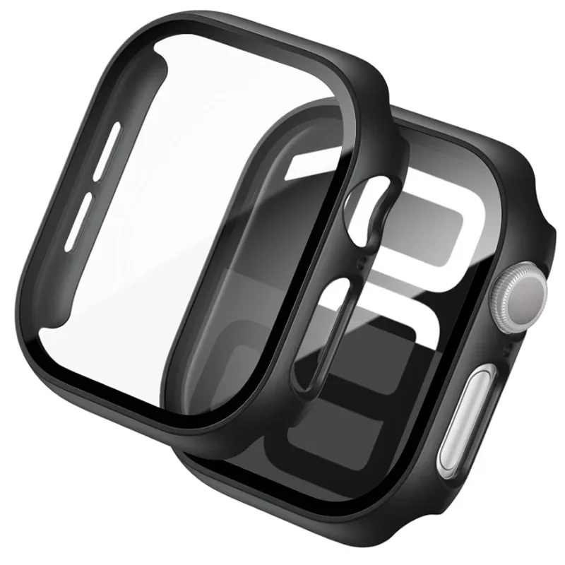 Displayschutzfolie aus gehärtetem Glas für Apple Watch Serie 10, 9, 8, 7, 6, 5, 4, 3, 2, SE 46 mm, 42 mm, 45 mm, 41 mm, 40 44 mm, Zubehör