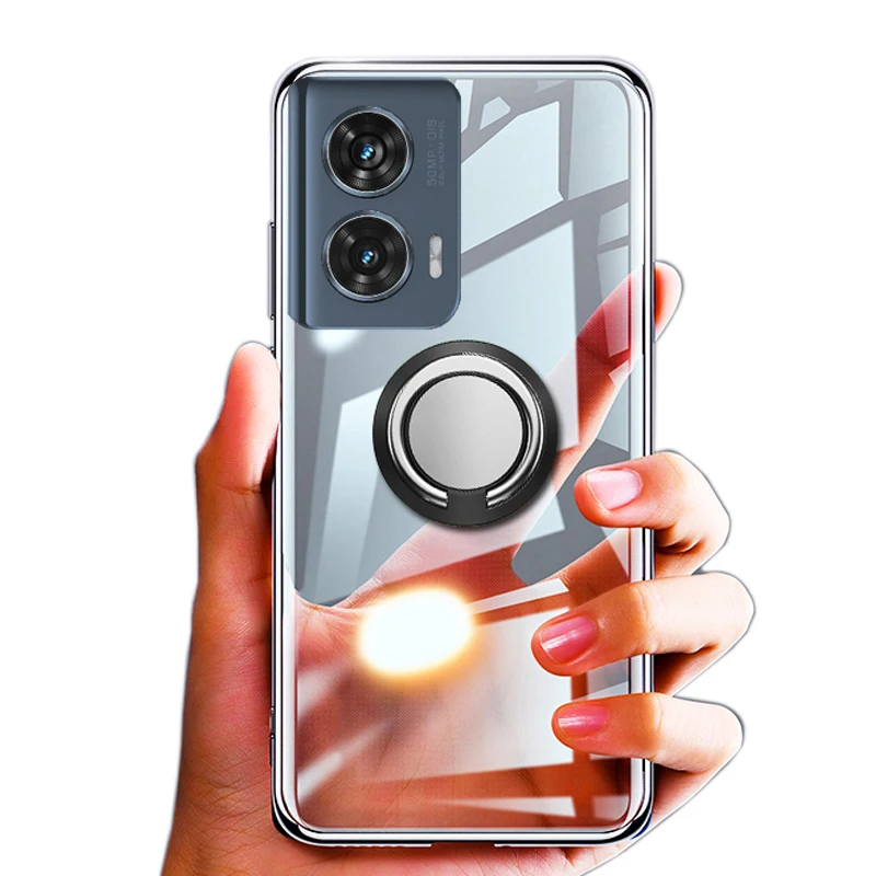 

Skinlee For Moto G96 G56 G86 Power Case With Ring Original Transparent Silicone Cover For Moto G56 G96 G86 Power Back Casing
