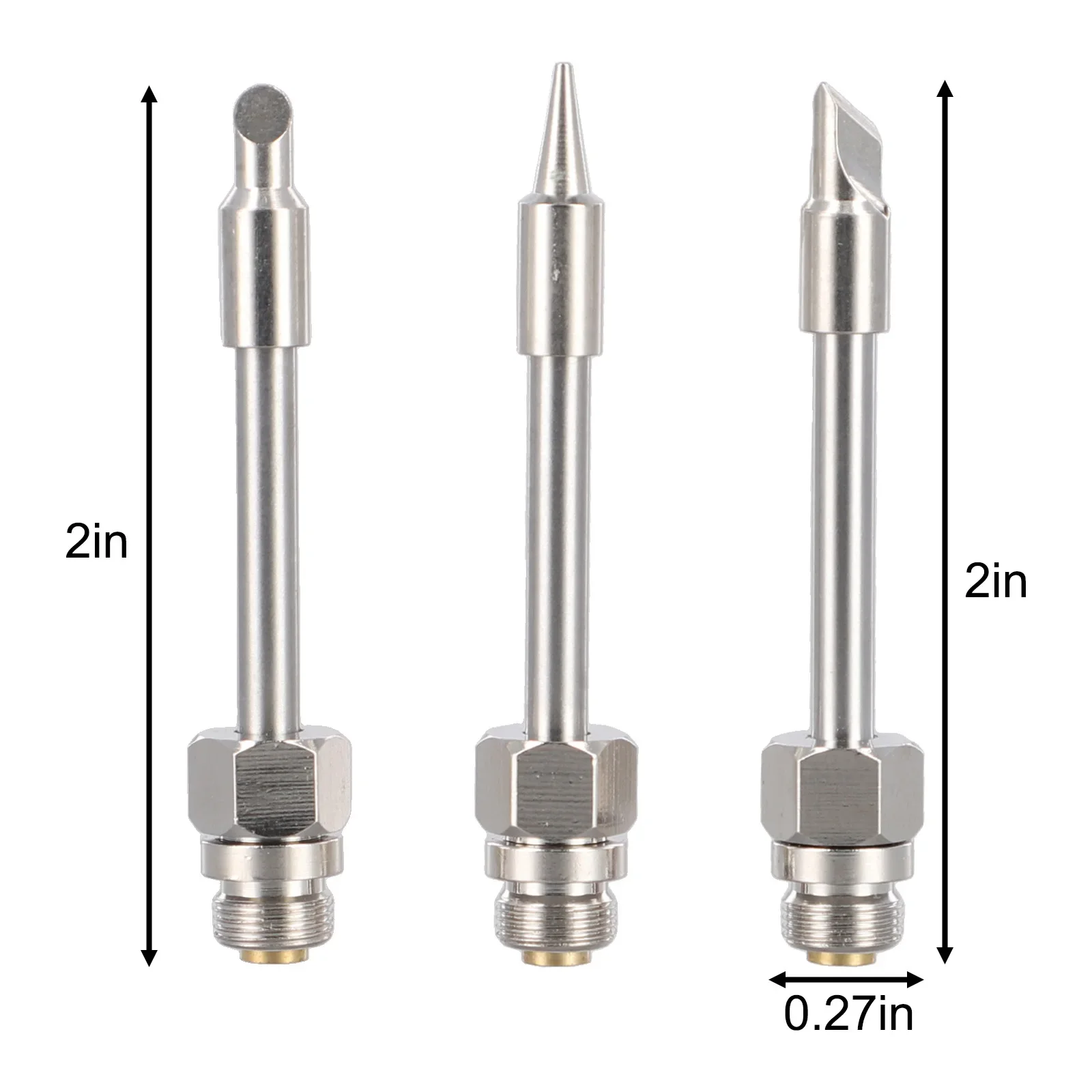 3PCS Soldering Iron Tips 510 Interface Soldering Tips High Quality Materials M7 Thread Size Silver Plated Home Repair