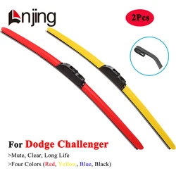 LNJING Colorful Hybrid Wiper Blades For Dodge Challenger Coupe 2007 2010 2012 2015 2016 2017 2018 2019 2020 2021 2022 2023 2024