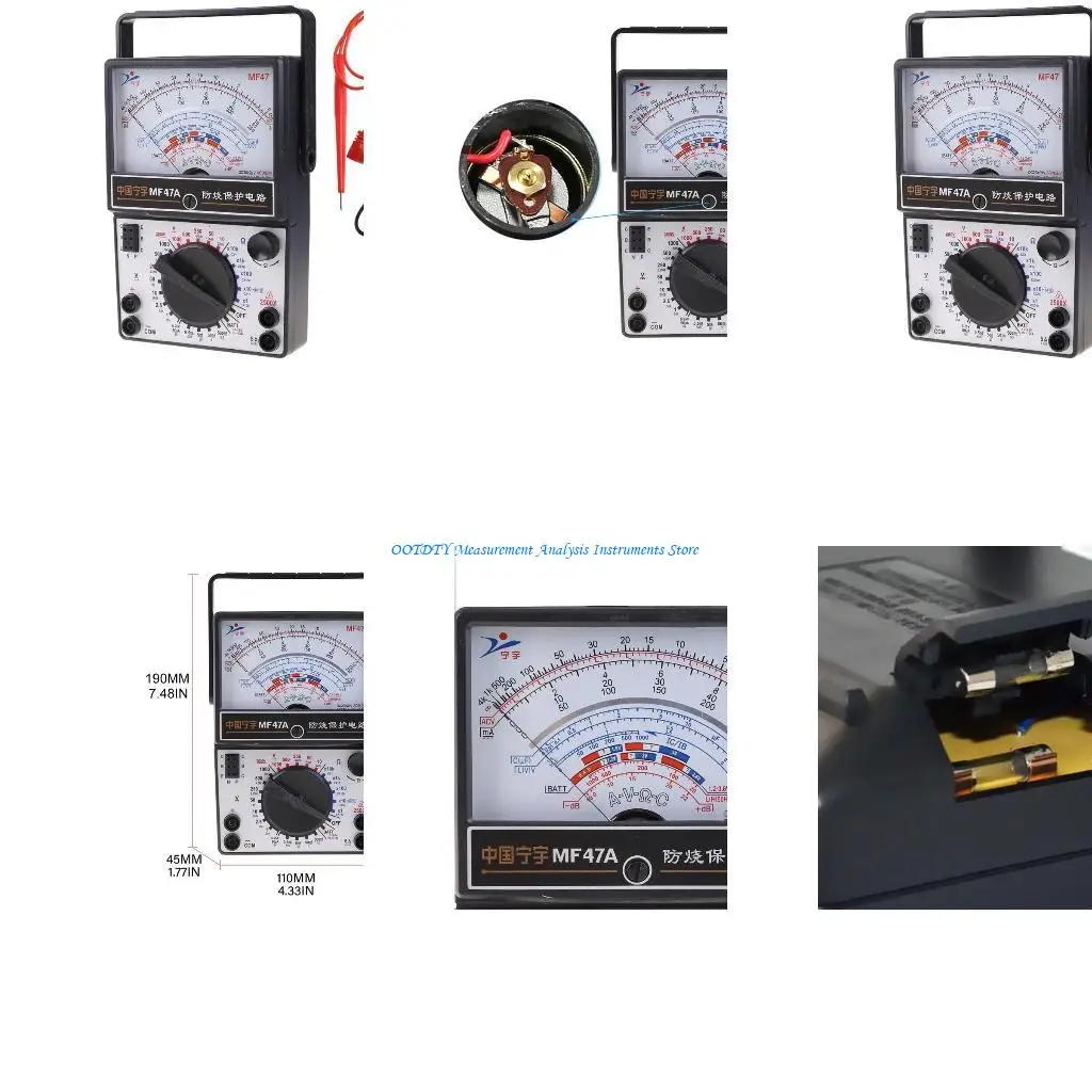 

367D Portable Mechanical Pointer Type Multimeter Measurement AC for DC Current Meter Ammeter Ohmmeter MF47/JO411 Multitester