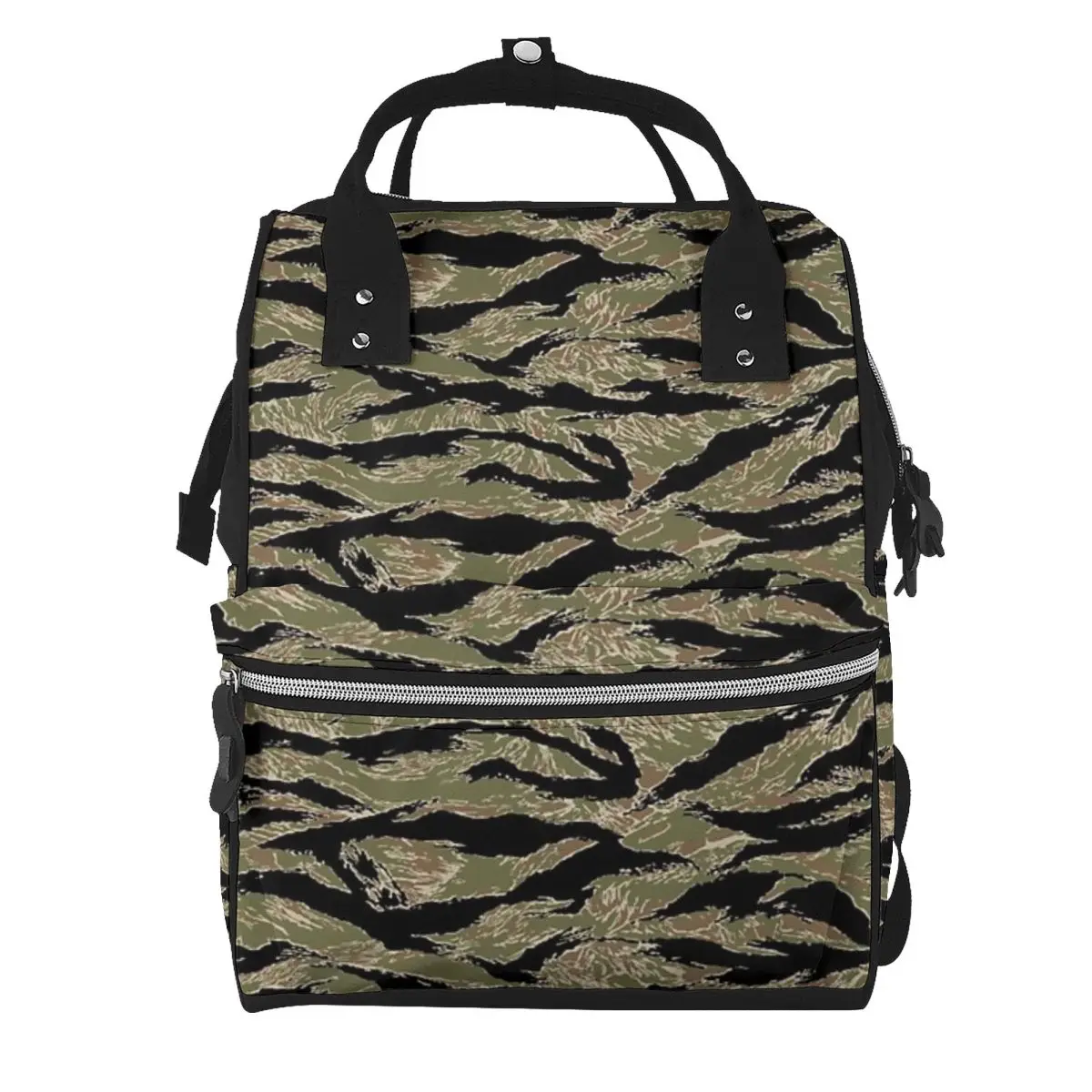 Tiger Stripe Camouflage Military Camo Student Backpack School Bag Hiking Travel Daypack for Men Women Bookbag Shoulder Bags