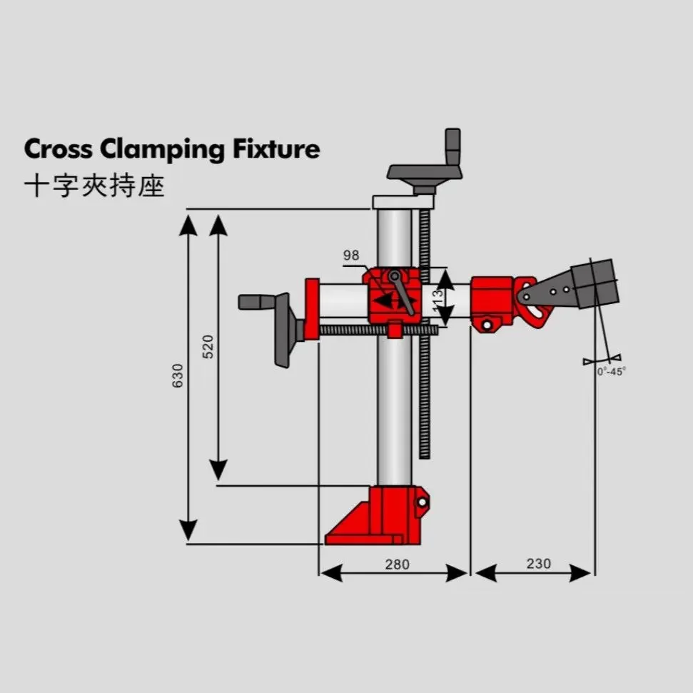Pneumatic head cross telescopic fixing bracket precision hinge row drilling machine fixing seat telescopic motor fixing bracket