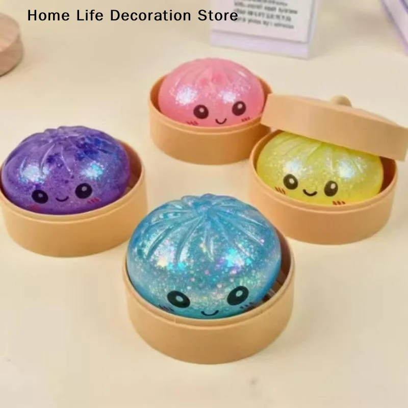 【TG】Oversized Rainbow Dumpling Squishies Soft Slow Rebound Sensory Squeeze Toy Relief Anxiety Fidget Stress Ball For ADHD Autism