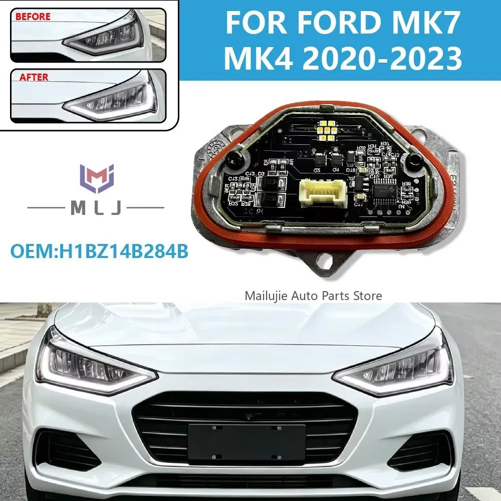 Image of OE 00219253 FÜR 2020-2023 Ford MK7 MK4 H1BZ-14B284-B Weiß Gelb Auto-Zubehör DRL-Modul Angel Eyes LED-Lichtquellenmodul
