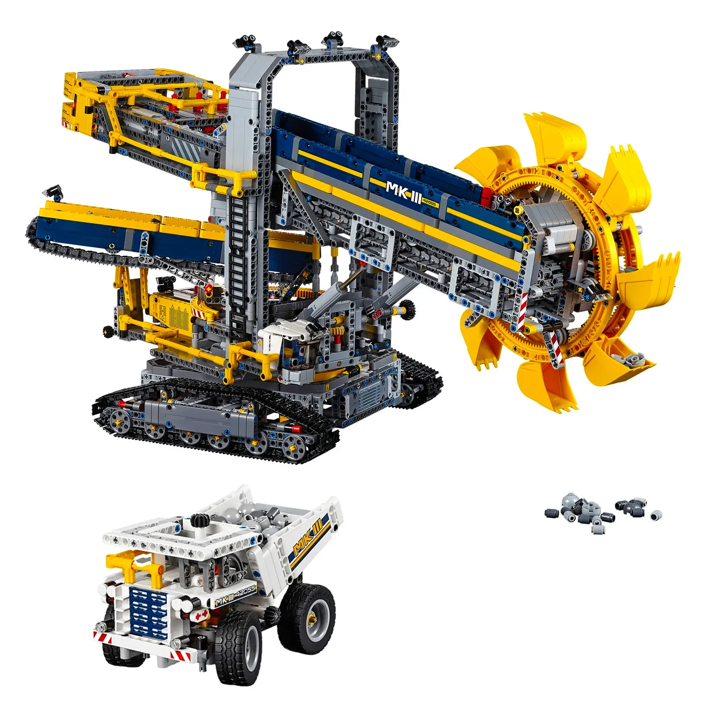 MOC-24566 New 42055 Slick Bucket Wheel Excavator Crane Crane Model 3944PCS Building Block Toys Kids Toys Boy Christmas Gifts